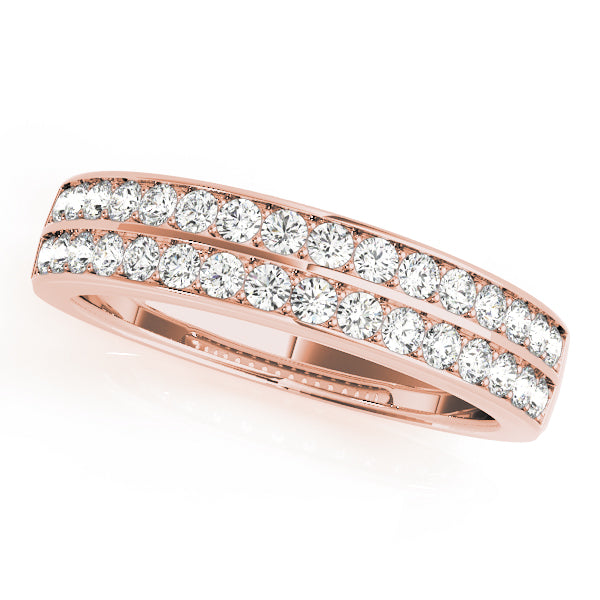 Double Row Pave-Set Wedding Ring - Michael E. Minden Diamond Jewelers