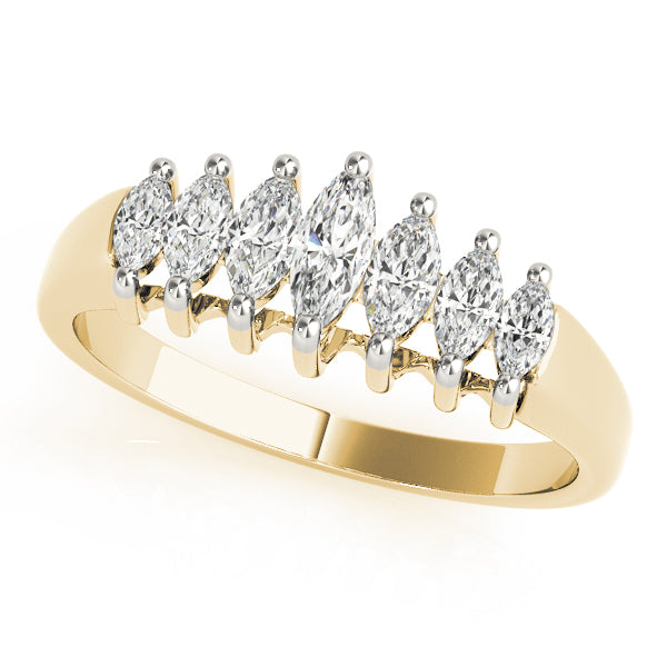 Marquise Descending Wedding Ring - Michael E. Minden Diamond Jewelers