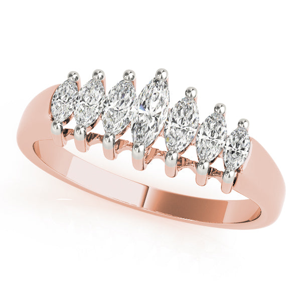 Marquise Descending Wedding Ring - Michael E. Minden Diamond Jewelers