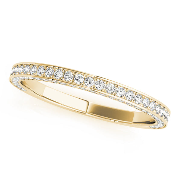 Diamond Side Detail Prong-Set Wedding Ring - Michael E. Minden Diamond Jewelers