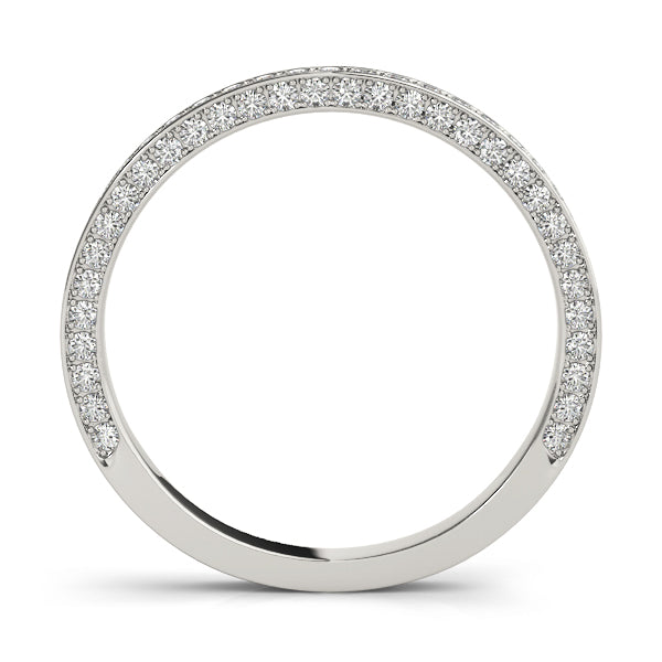 Diamond Side Detail Prong-Set Wedding Ring - Michael E. Minden Diamond Jewelers