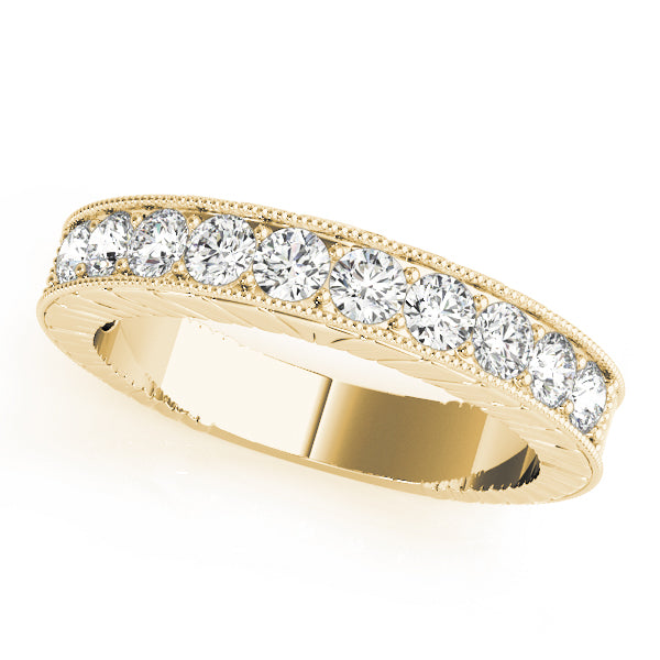 Milgrain Channel-Set Inspired Wedding Ring - Michael E. Minden Diamond Jewelers