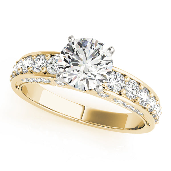 Round Accented Classic Engagement Ring - Michael E. Minden Diamond Jewelers