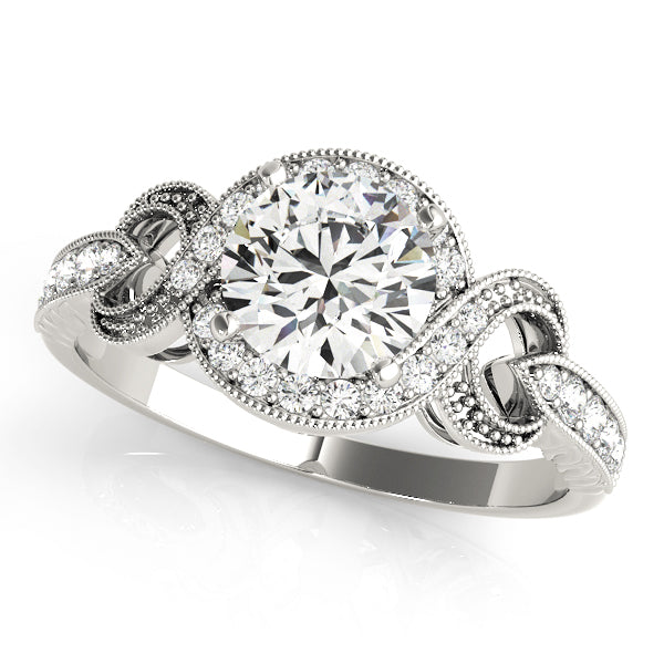 Infinity Inspired Milgrain Engagement Ring - Michael E. Minden Diamond Jewelers
