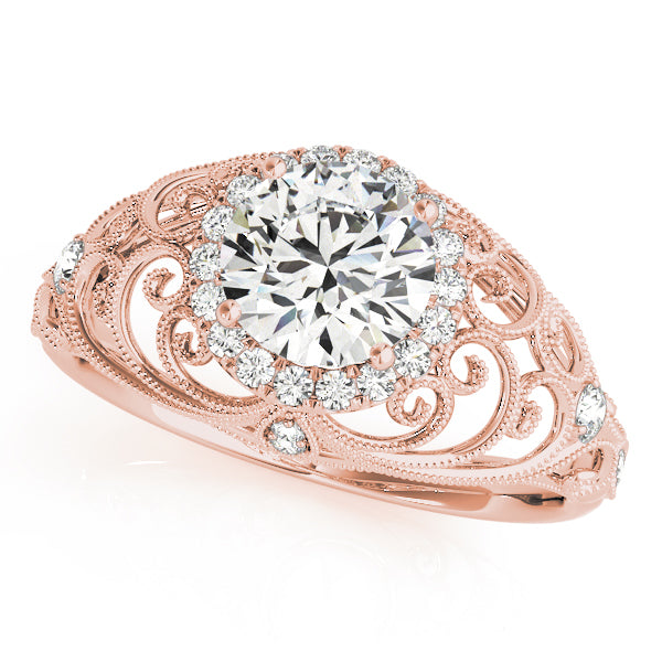 Round Cut Vintage Inspired Engagement Ring - Michael E. Minden Diamond Jewelers