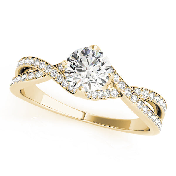 Round Cut Twist Set Engagement Ring - Michael E. Minden Diamond Jewelers
