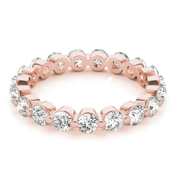 Single Shared Prong-Set Eternity Ring - Michael E. Minden Diamond Jewelers