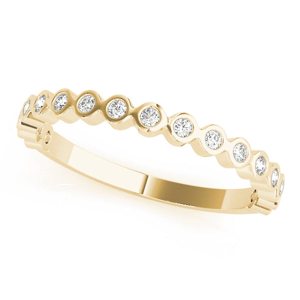 Bezel-Set Wedding Ring - Michael E. Minden Diamond Jewelers