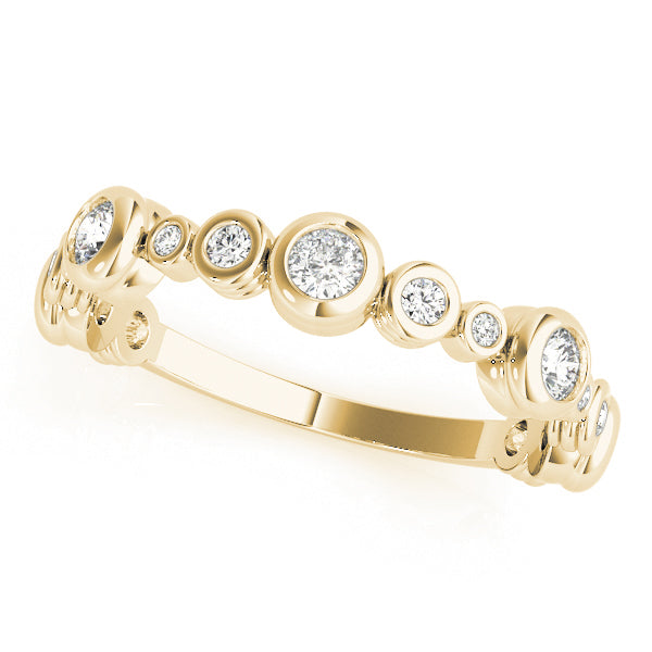 Multi Size Bezel-Set Wedding Ring - Michael E. Minden Diamond Jewelers