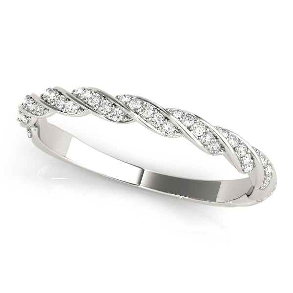 Diamond Braided Wedding Ring - Michael E. Minden Diamond Jewelers