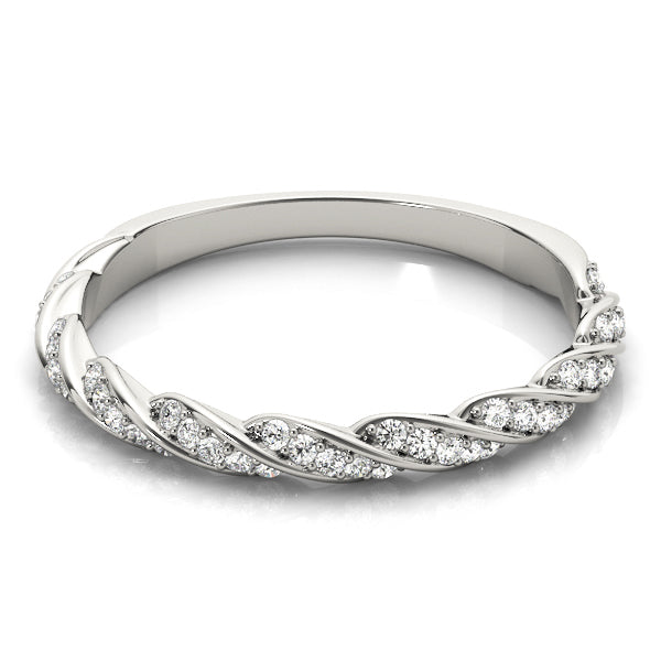 Diamond Braided Wedding Ring - Michael E. Minden Diamond Jewelers