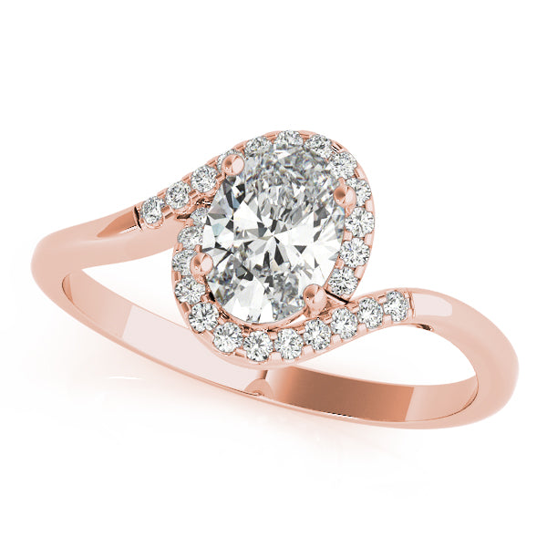 Oval Wrapped Halo Engagement Ring - Michael E. Minden Diamond Jewelers