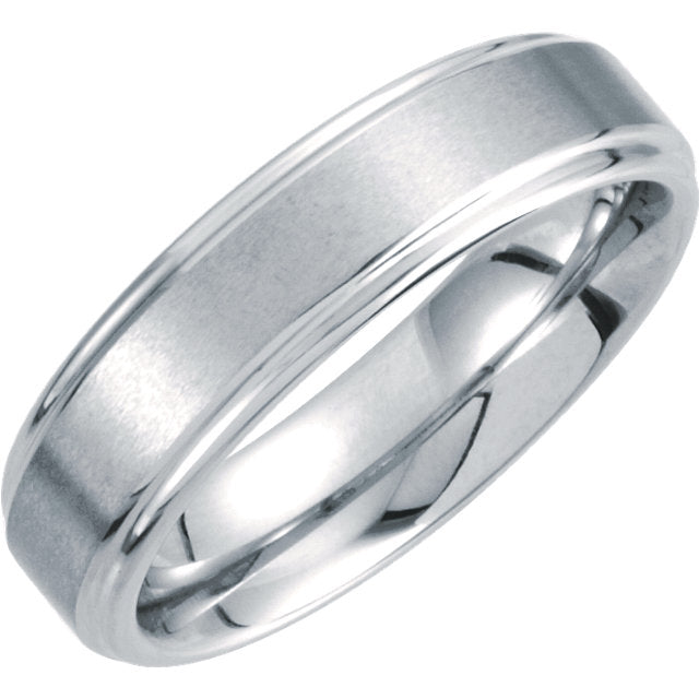Tungsten Ridged 6mm Men's Wedding Ring - Michael E. Minden Diamond Jewelers