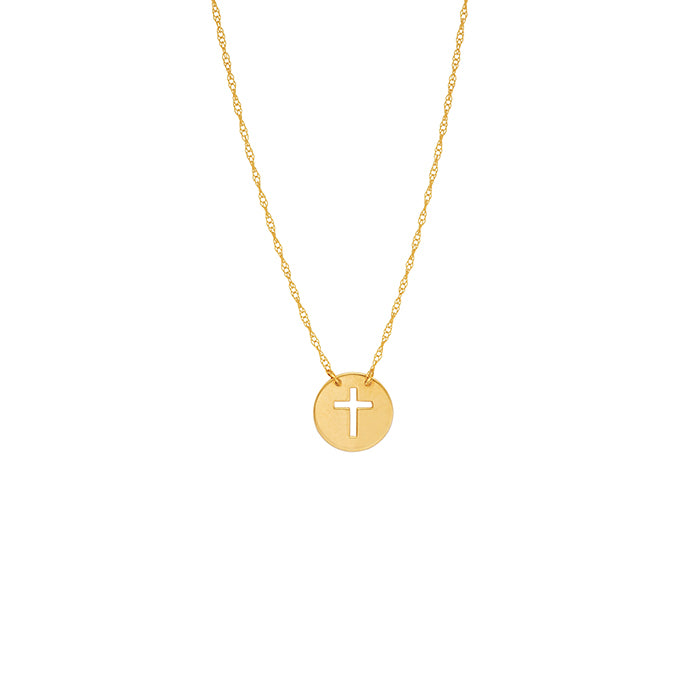 Mini Cross Cut-out Necklace - Michael E. Minden Diamond Jewelers