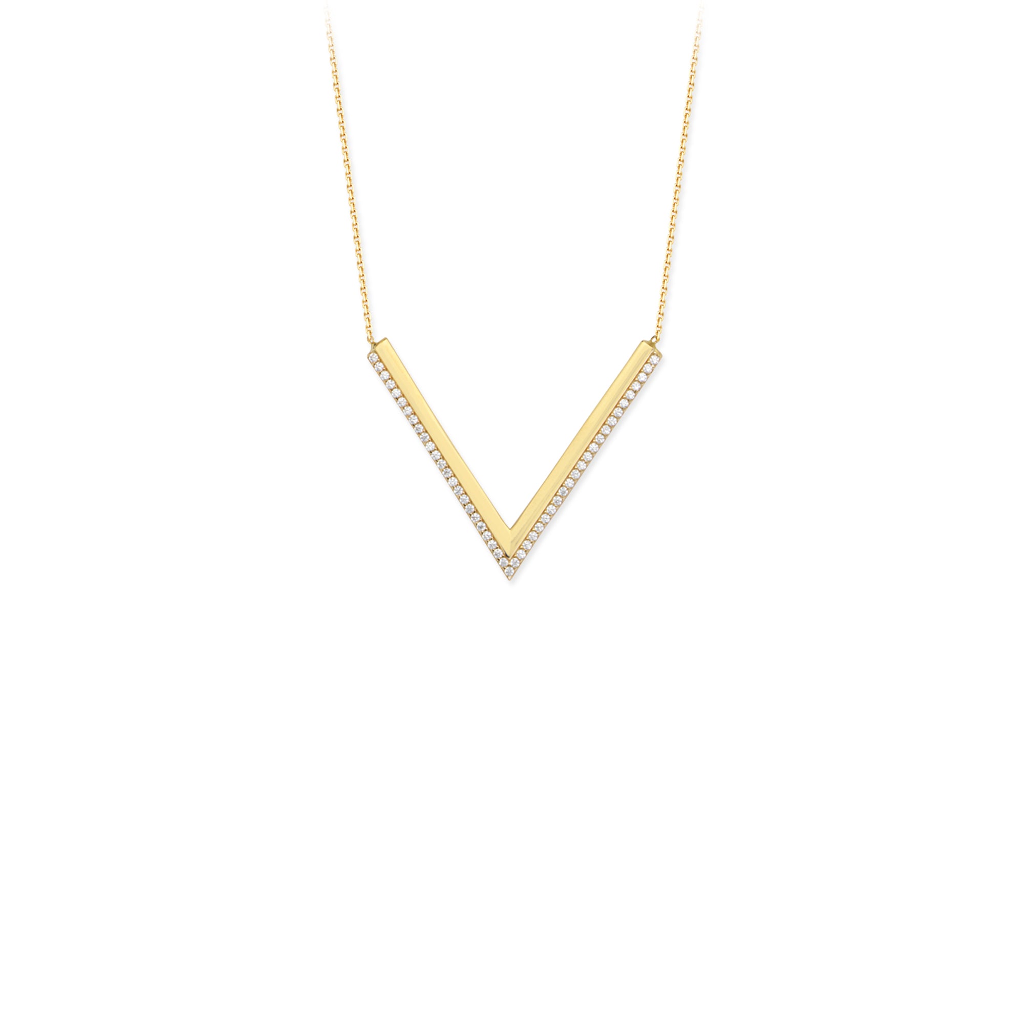 Dainty "V" Necklace - Michael E. Minden Diamond Jewelers