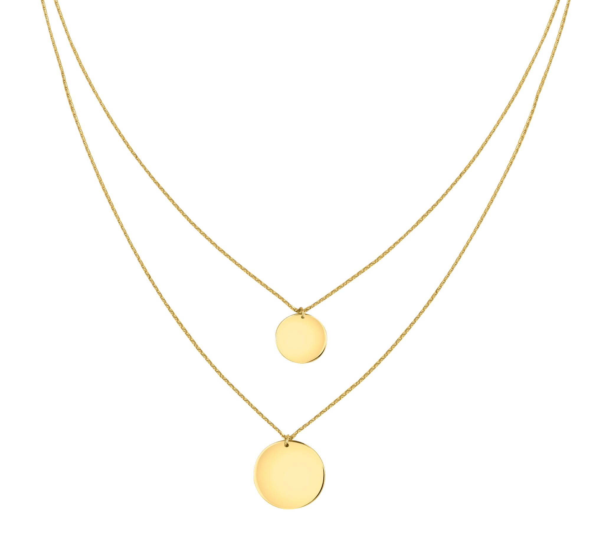 Layered Double Circle Necklace - Michael E. Minden Diamond Jewelers