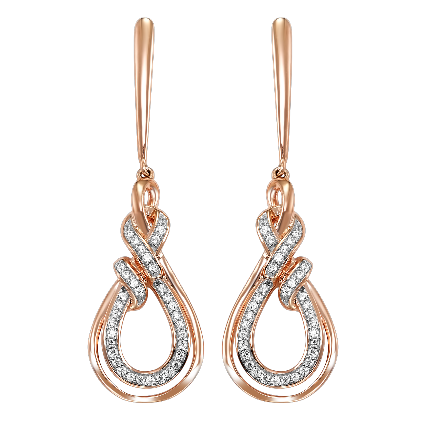 Dangle Twist Diamond Earrings - Michael E. Minden Diamond Jewelers