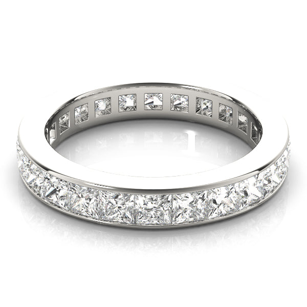Eternity Princess Cut Channel-Set Wedding Ring - Michael E. Minden Diamond Jewelers