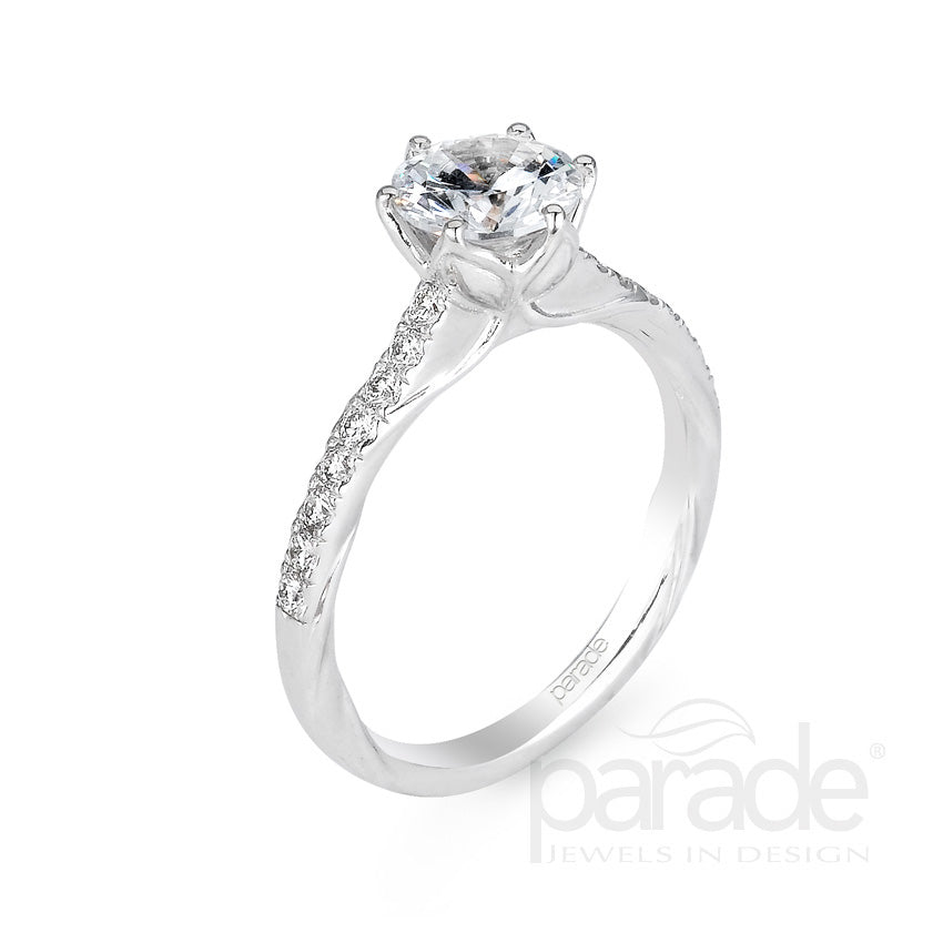 Round Cut Classic Semi-Mount Engagement Ring - Michael E. Minden Diamond Jewelers