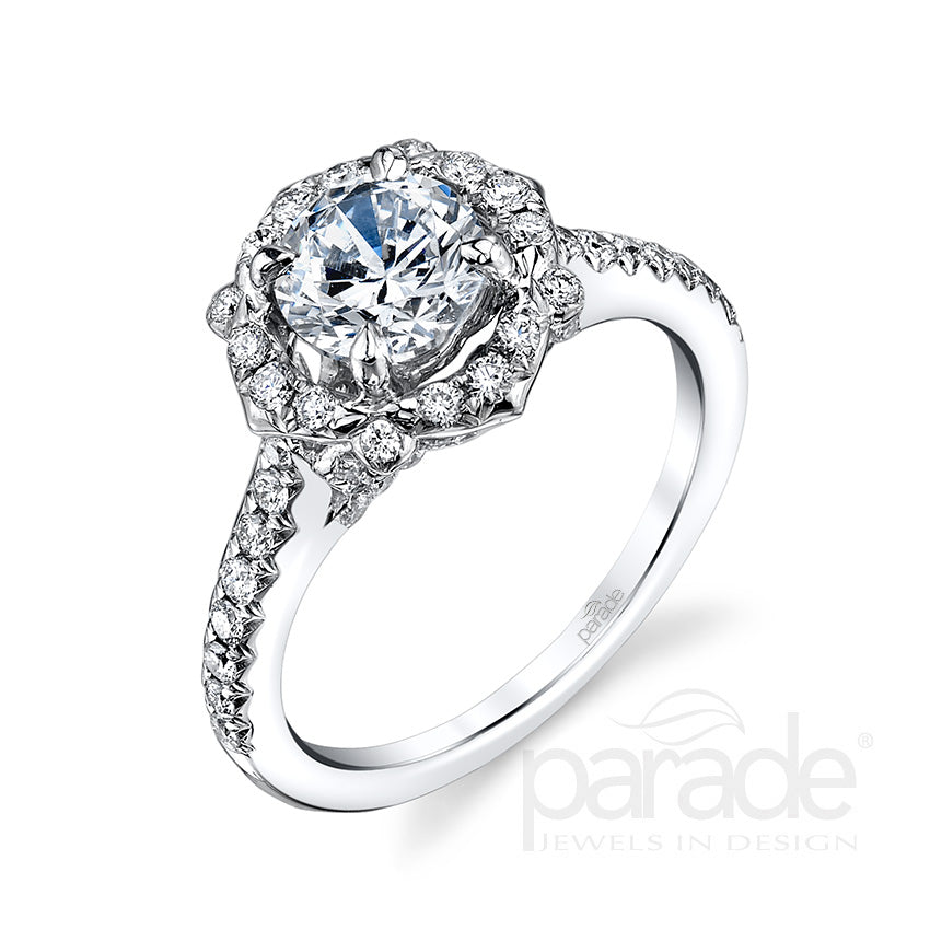 Dimensional Halo Semi-Mount Engagement Ring - Michael E. Minden Diamond Jewelers