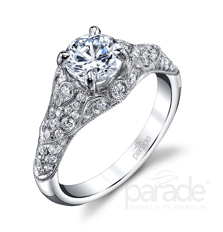 Vintage Style Intricate Filigree Engagement Ring - Michael E. Minden Diamond Jewelers