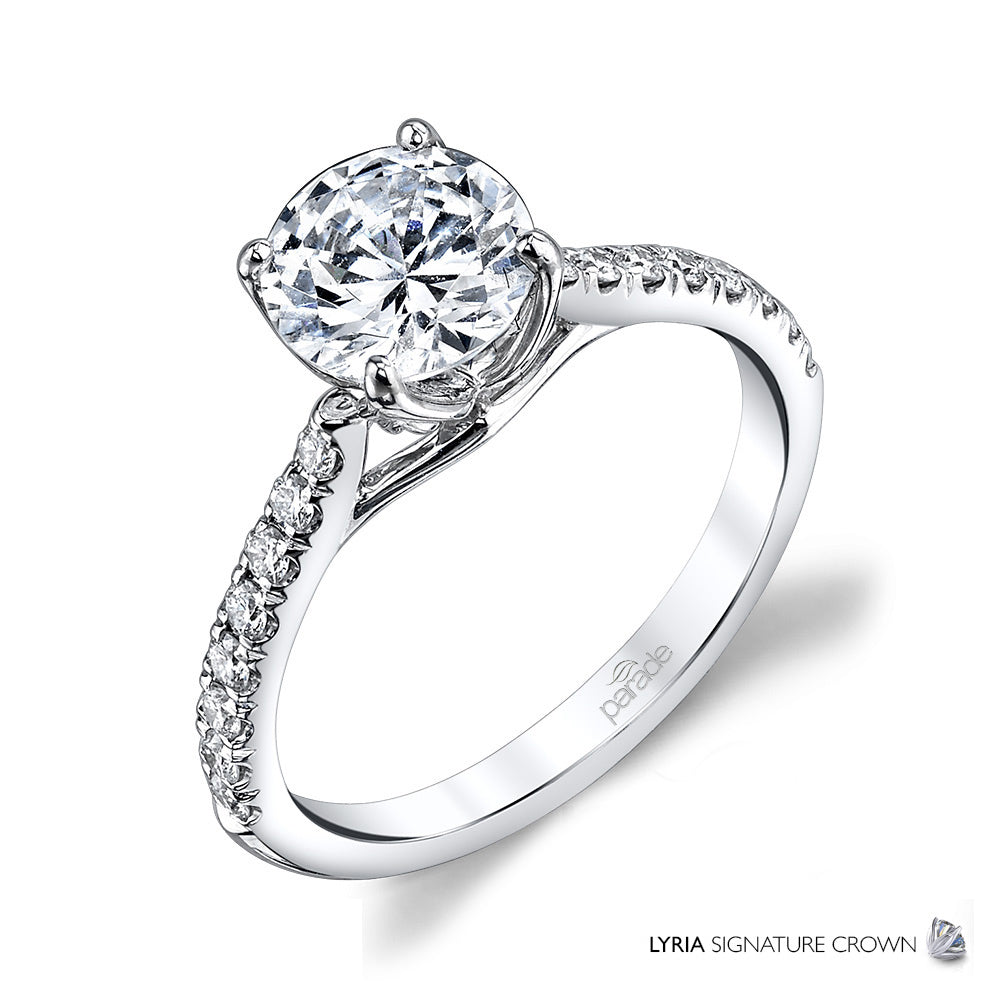 Lyria Classic Round Engagement Ring - Michael E. Minden Diamond Jewelers