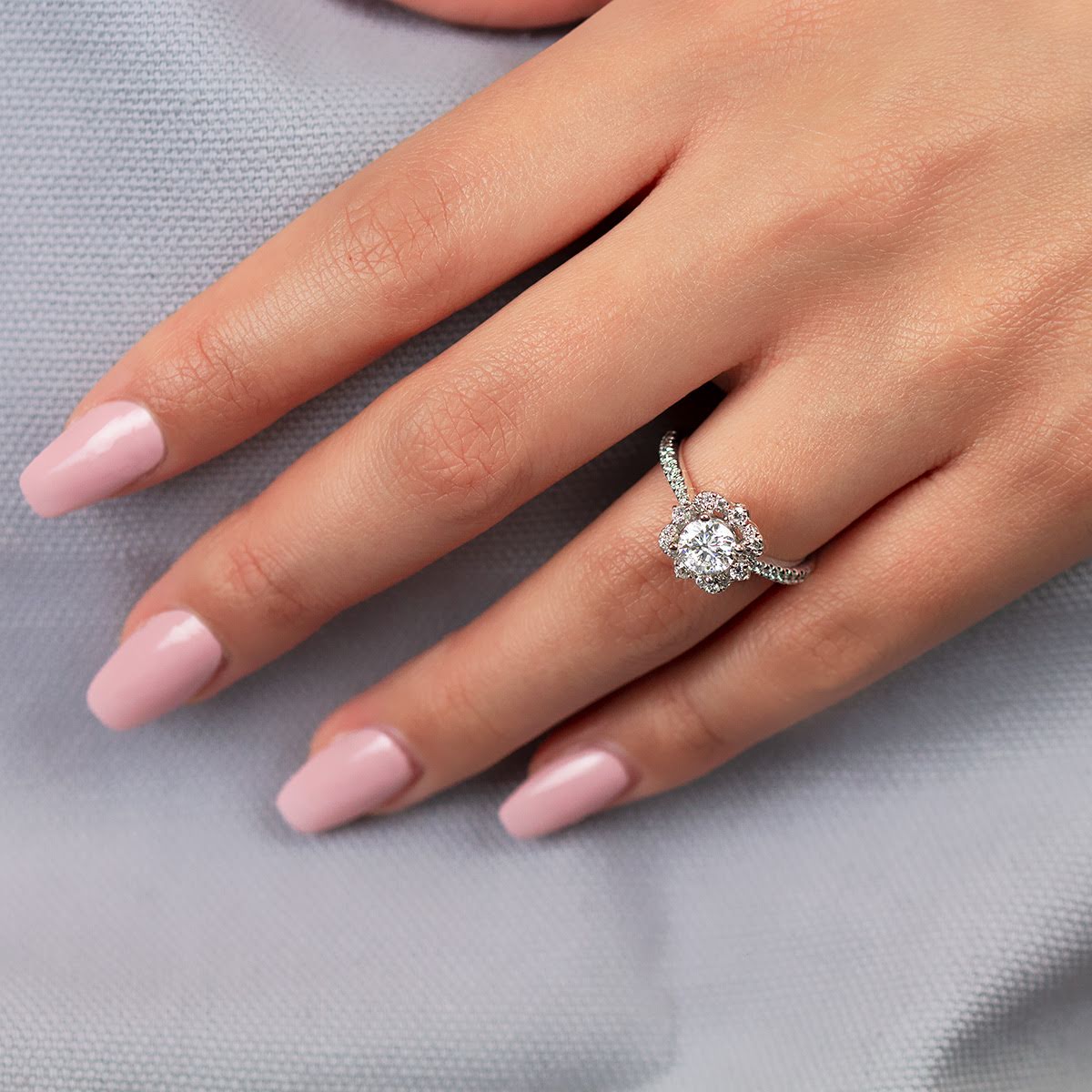 Floral-Inspired Engagement Ring - Michael E. Minden Diamond Jewelers