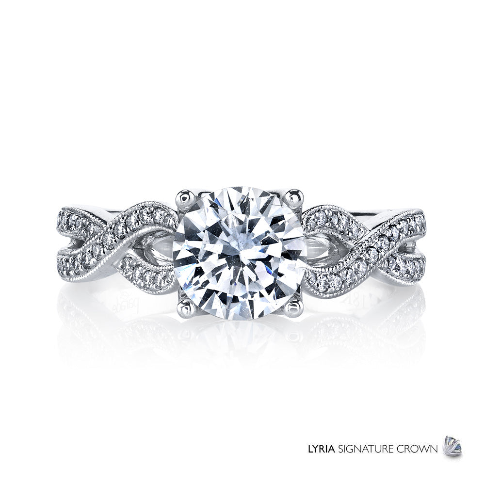 Lyria Twisted Engagement Ring - Michael E. Minden Diamond Jewelers