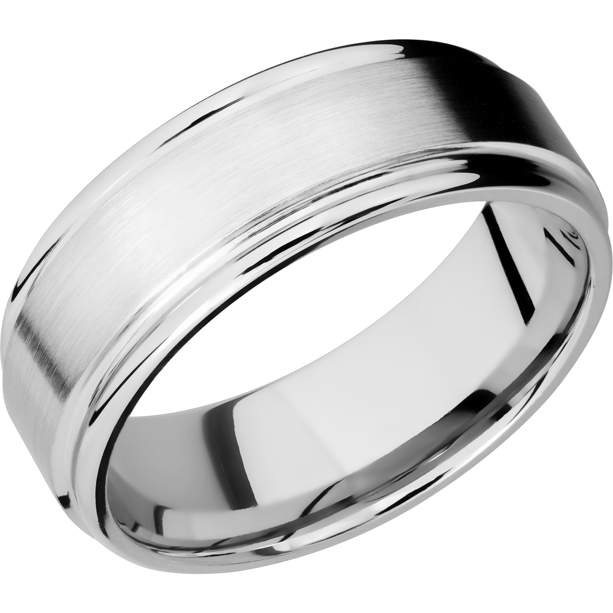 Comfort Fit Men's Wedding Ring with Flat Rounded Edges - Michael E. Minden Diamond Jewelers