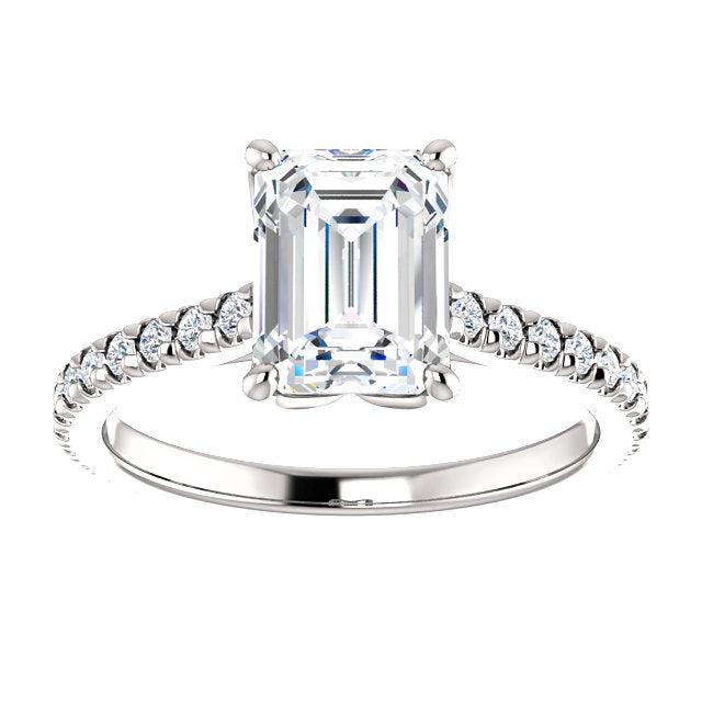 Emerald Eternity Set Engagement Ring - Michael E. Minden Diamond Jewelers