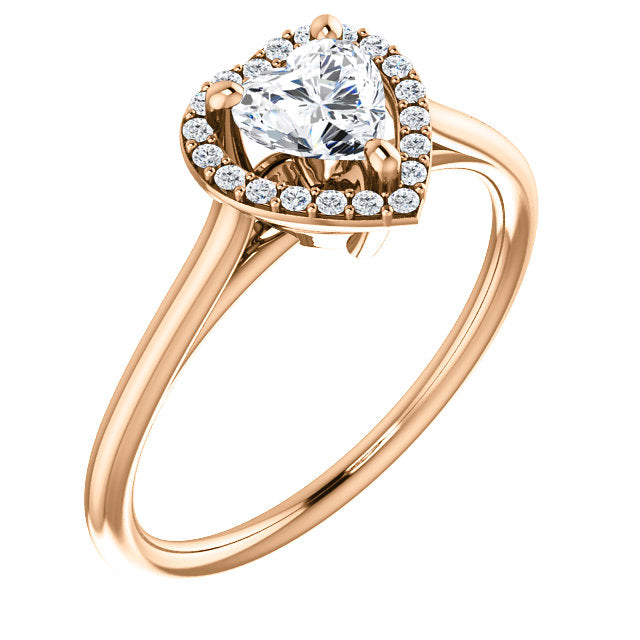 Heart Halo Engagement Ring - Michael E. Minden Diamond Jewelers