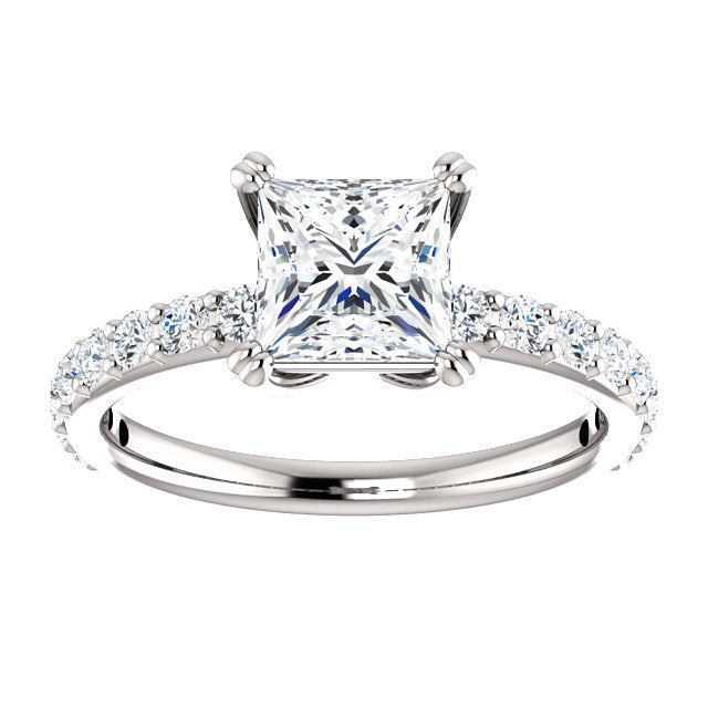 Princess Cut Classic Engagement Ring - Michael E. Minden Diamond Jewelers