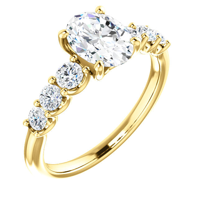 Oval Shape Engagement Ring - Michael E. Minden Diamond Jewelers