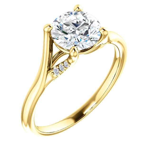 Round Accented Engagement Ring - Michael E. Minden Diamond Jewelers