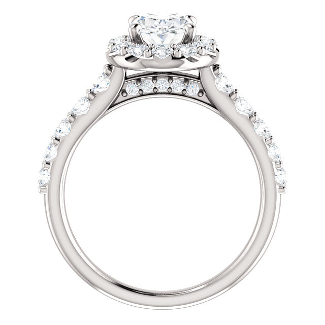 Oval Larger Halo Engagement Ring - Michael E. Minden Diamond Jewelers