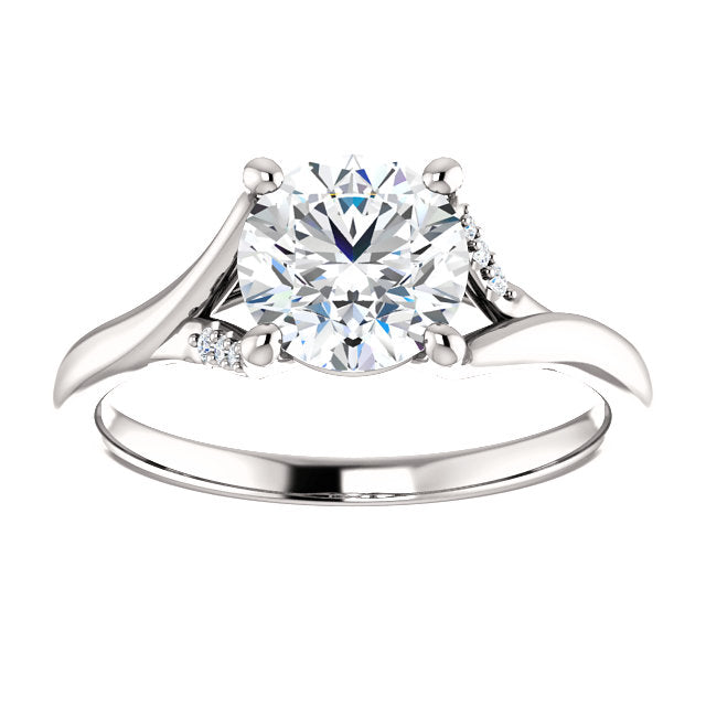 Round Accented Engagement Ring - Michael E. Minden Diamond Jewelers