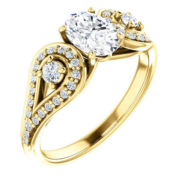 Oval Vintage Inspired Engagement Ring - Michael E. Minden Diamond Jewelers