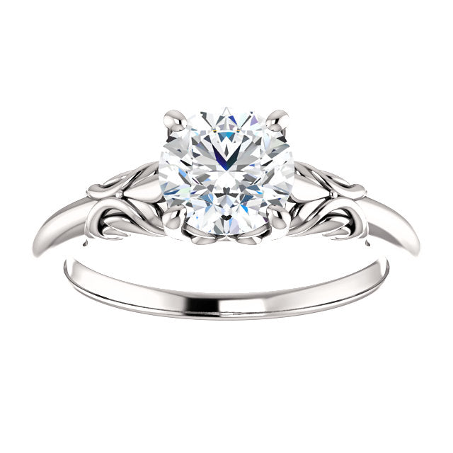 Nature Inspired Solitaire Engagement Ring - Michael E. Minden Diamond Jewelers