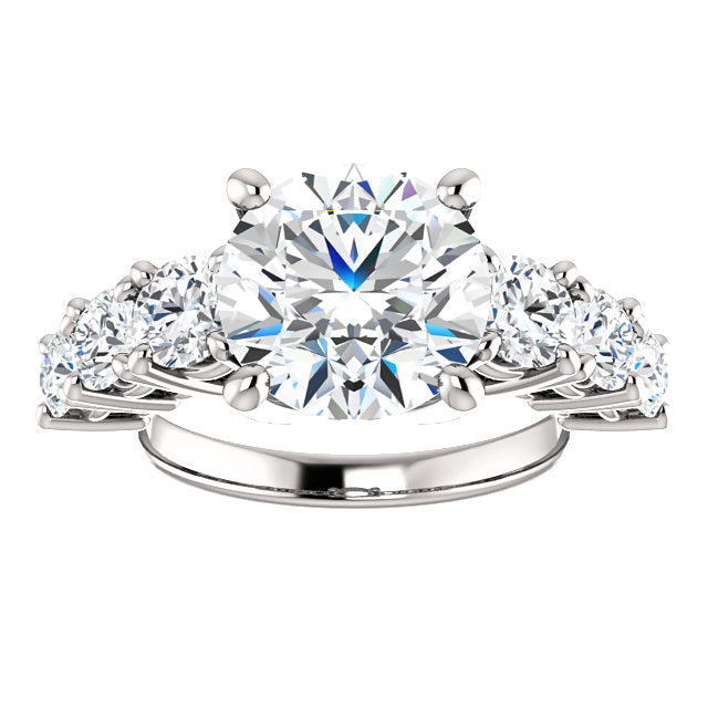 Multi-Stone Round Shape Engagement Ring - Michael E. Minden Diamond Jewelers