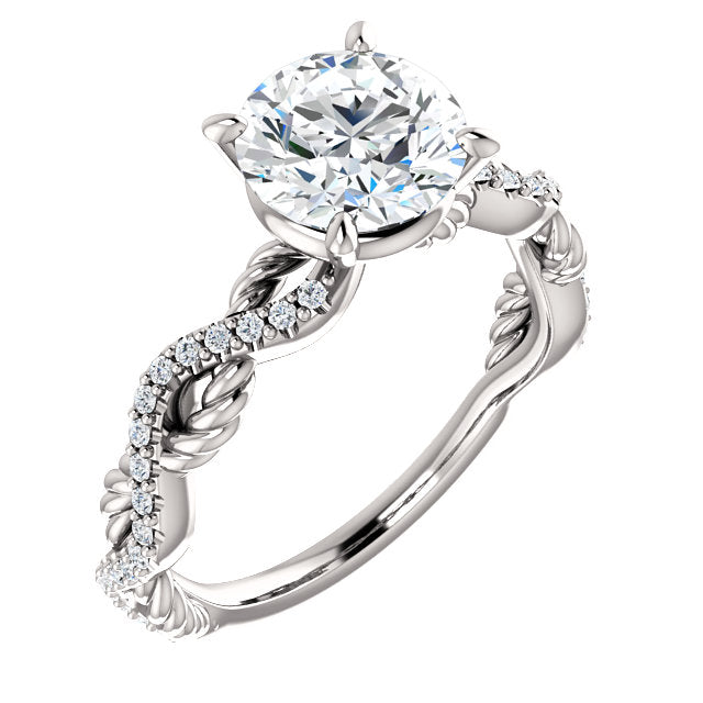 Twisted Rope Engagement Ring - Michael E. Minden Diamond Jewelers