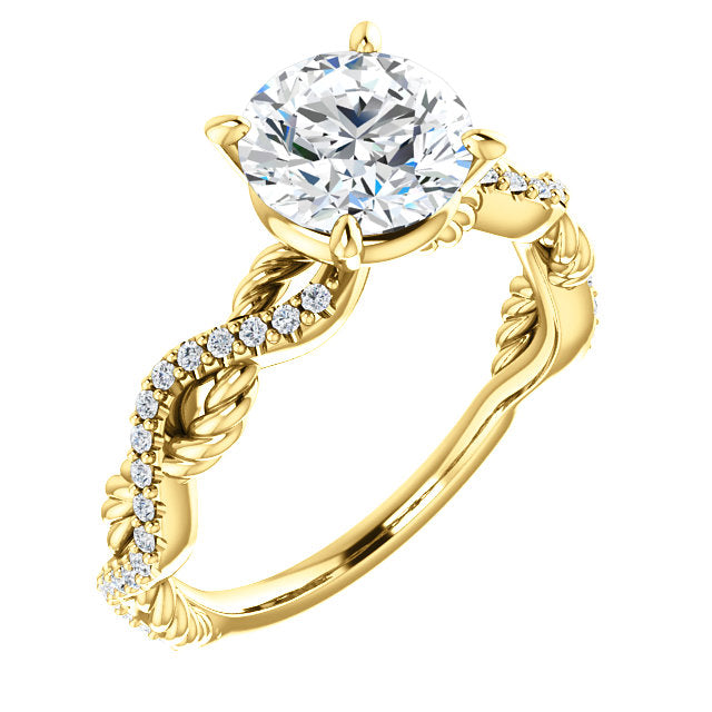 Twisted Rope Engagement Ring - Michael E. Minden Diamond Jewelers