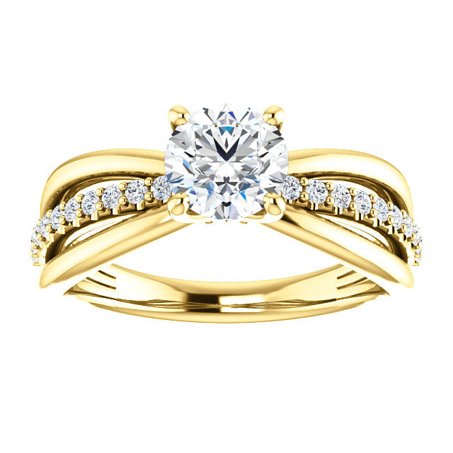 Round Three-Row Diamond Engagement Ring - Michael E. Minden Diamond Jewelers