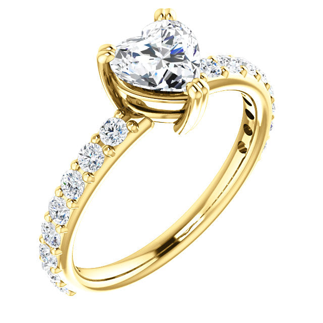 Heart Shape Classic Engagement Ring - Michael E. Minden Diamond Jewelers