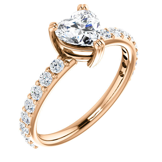 Heart Shape Classic Engagement Ring - Michael E. Minden Diamond Jewelers