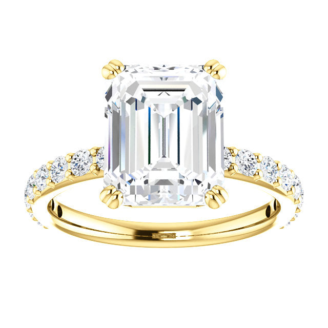 Emerald Cut Classic Engagement Ring - Michael E. Minden Diamond Jewelers