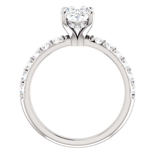 Oval Classic Engagement Ring with Under-Gallery Detail - Michael E. Minden Diamond Jewelers