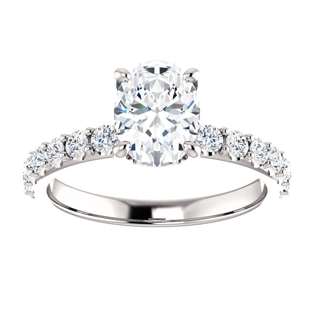 Oval Classic Engagement Ring with Under-Gallery Detail - Michael E. Minden Diamond Jewelers