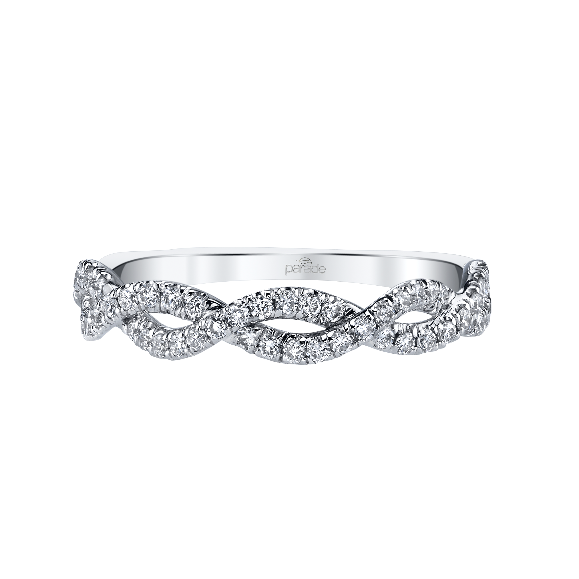 White Gold Diamond Twisted Band - Michael E. Minden Diamond Jewelers