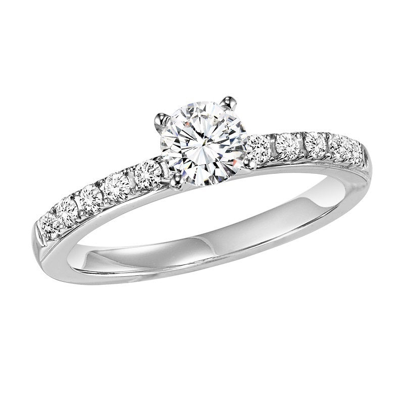 Round Classic Style Semi-Mount Engagement Ring - Michael E. Minden Diamond Jewelers