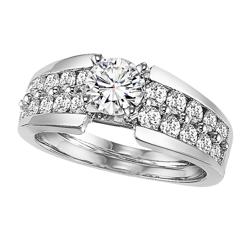 Round Intricate Set Engagement Ring - Michael E. Minden Diamond Jewelers